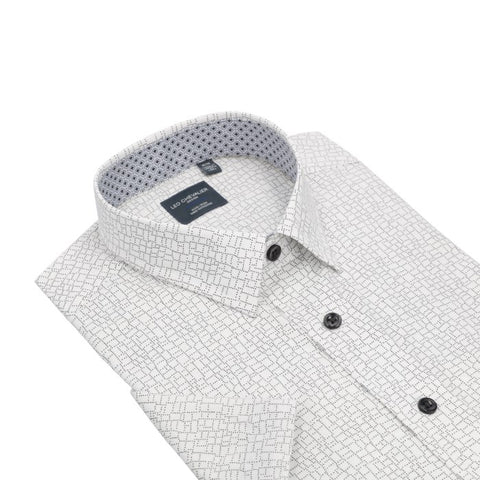 Leo Chevalier - Short Sleeve Shirt - Modern Fit - 100% Cotton - Non-iron - 622371
