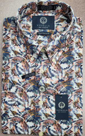 Viyella - Short Sleeve Cotton Shirt - Classic Fit - 652331- MADE IN CANADA