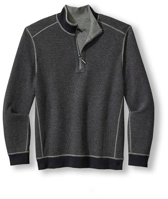 Tommy Bahama Reversible Sweater Flip Coast Half Zipper