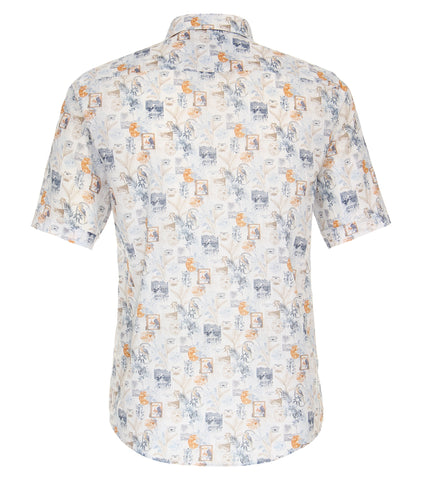 Casa Moda - Short Sleeve Cotton Shirt - Short Style - Casual Fit - 944202200