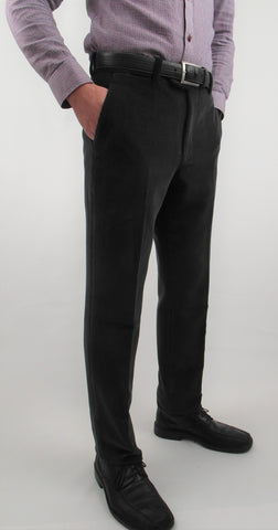 Gala - R7-1- Stretch Corduroy Pant - Wide Wale - Marco (plain front) Cotton Blend - Made In Canada -Grey, Navy, Black
