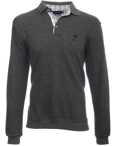 Ethnic Blue - Soft Touch Polo Sweater - 3-Button - Cotton/Poly Blend - 5979G