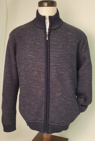 Modango - Full Zipper Sweater - Merino Wool Blend - MOSW212308