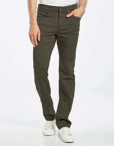 Lois - Brad Slim Stretch Twill Jean style Pants - 1136-6240-00 - Dusty Olive, Sand