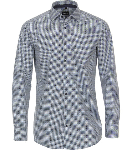 Venti - Long Sleeve Cotton Dress Shirt - Modern Fit - Big and Tall - 123942302