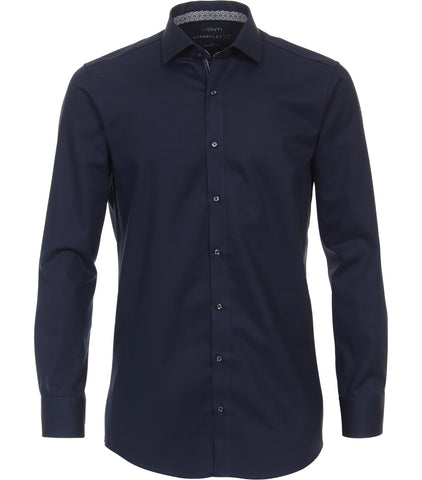 Venti - Long Sleeve Dress Shirt - Modern Fit - Cotton Blend - Hyper Flex - Big and Tall - 123963502