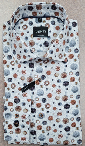 Venti - Long Sleeve Cotton Dress Shirt - Modern Fit - 134011900