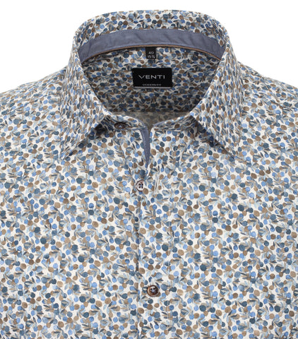 Venti - Long Sleeve Cotton Dress Shirt - Modern Fit - 144208600