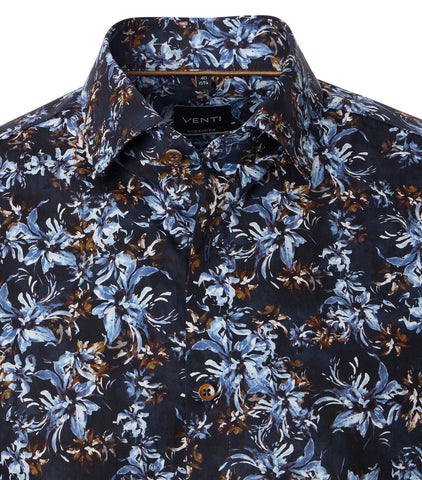 Venti - Long Sleeve Cotton Dress Shirt - Modern Fit - 144323800