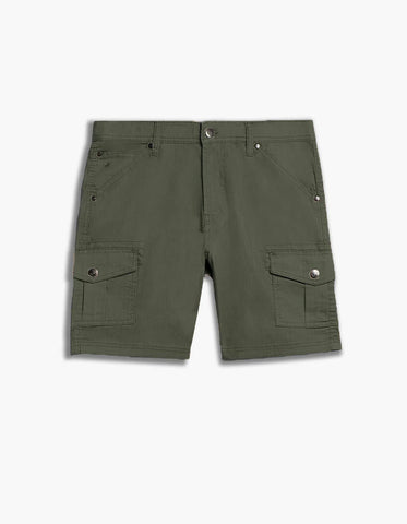 Lois - TOM - Stretch Cargo Shorts - Cotton Blend - Slub Twill - 1816-7700 (Paprika, Olive)