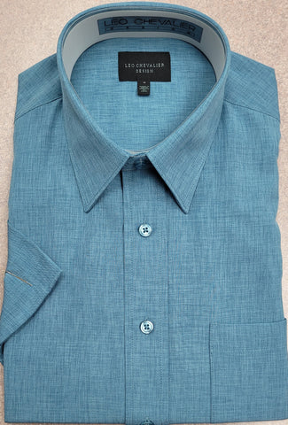 Leo Chevalier - Short Sleeve Shirt - Micro Polyester - Non Iron - 225056-4