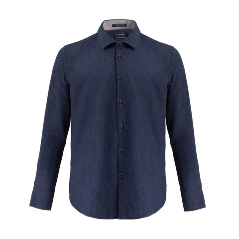 Leo Chevalier - Long Sleeve Shirt - Micro Polyester - Non Iron -  Modern Fit - Big and Tall - 225157/QT