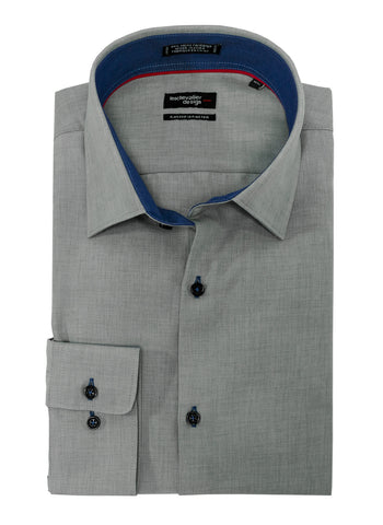 Leo Chevalier - Long Sleeve Shirt - Micro Polyester - Non Iron -  Modern Fit - Big and Tall - 225157/QT