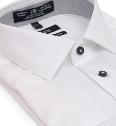 Leo Chevalier - Modern Fit - Textured Dress Shirts -100% Cotton - Non Iron - Big and Tall - 225161/QT