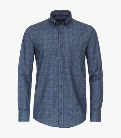 Casa Moda - Long Sleeve Organic Cotton Shirt - Casual Fit - 434114300 Clearance