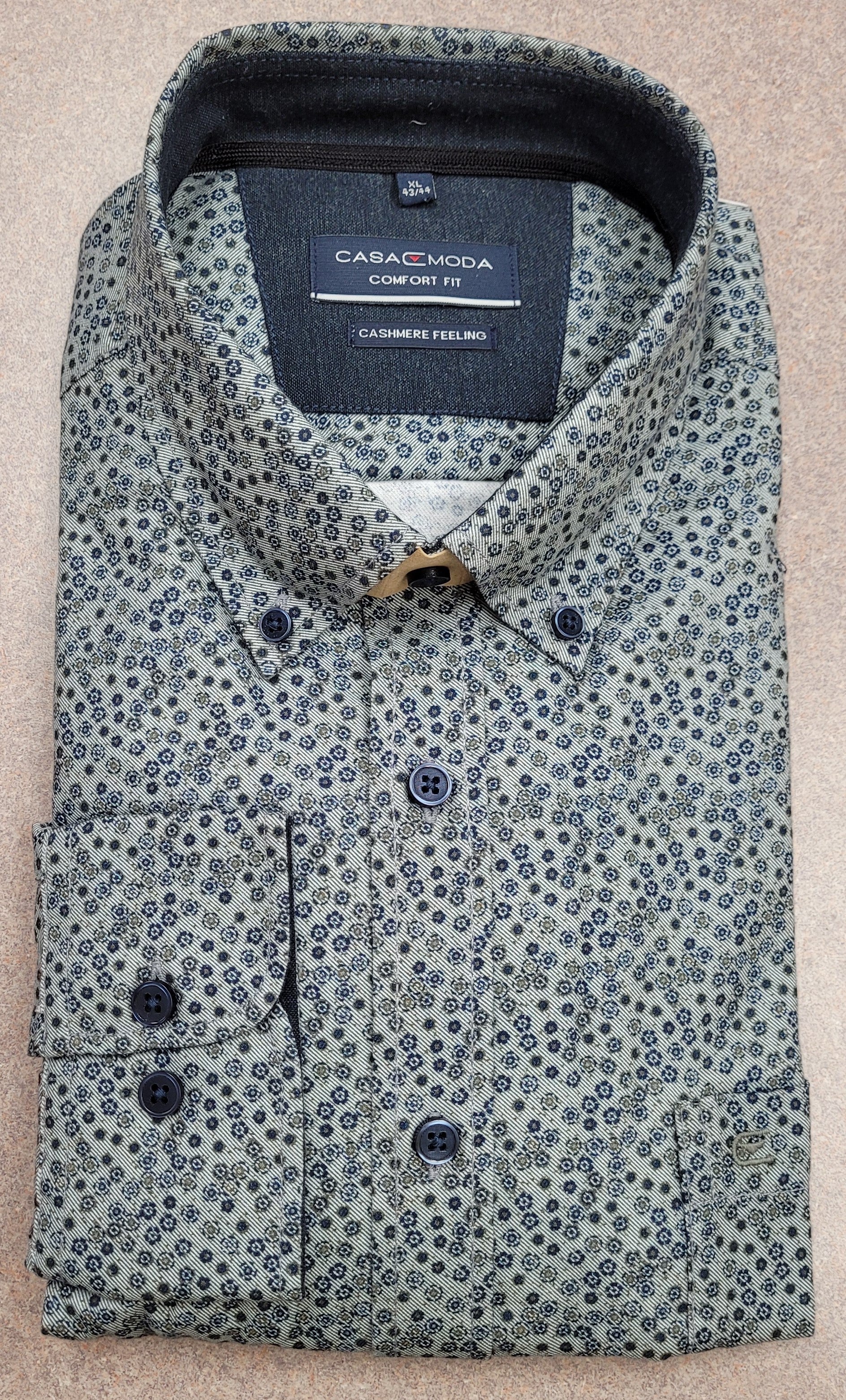 Casa Moda Long Sleeve Cotton Shirt Comfort Fit 434152400 Clearan BrownsMenswear