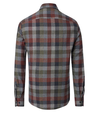 Casa Moda - Long Sleeve Lightly Brushed Cotton Shirt - Casual Fit - 444305700