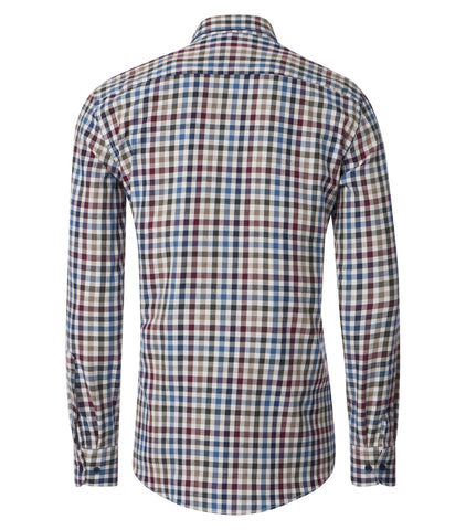 Casa Moda - Long Sleeve Cotton Shirt - Cashmere Feeling - Comfort Fit - 444343800