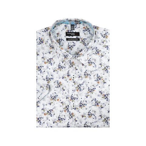 Leo Chevalier - Short Sleeve Shirt - Shaped Fit - 100% Cotton - Non-iron - 622221