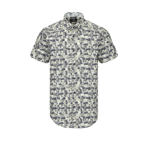 Leo Chevalier - Short Sleeve Shirt - Shaped Fit - 100% Cotton - Non-iron - 622233 Clearance