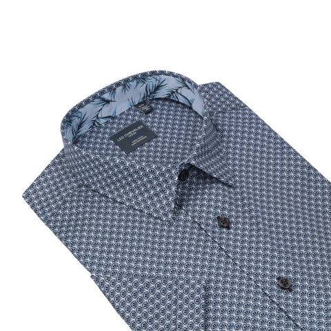Leo Chevalier - Short Sleeve Shirt - Modern Fit - 100% Cotton - Non-iron - Big and Tall - 622351/QT