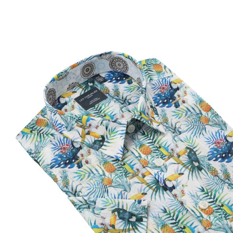 Leo Chevalier - Short Sleeve Shirt - Modern Fit - 100% Cotton - Non-iron - 622353