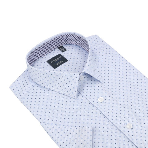 Leo Chevalier - Short Sleeve Shirt - Modern Fit - 100% Cotton - Non-iron - Big and Tall - 622357/QT