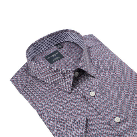Leo Chevalier - Short Sleeve Shirt - Modern Fit - 100% Cotton - Non-iron - Big and Tall - 622359/QT