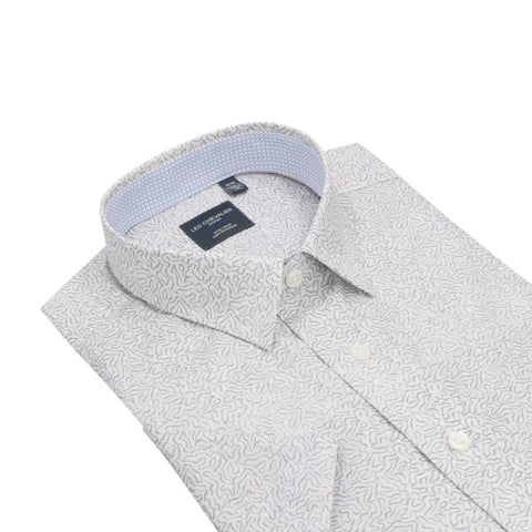 Leo Chevalier - Short Sleeve Shirt - Modern Fit - 100% Cotton - Non-iron - Big and Tall - 622362/QT