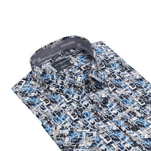 Leo Chevalier - Short Sleeve Shirt - Modern Fit - 100% Cotton - Non-iron - 622365