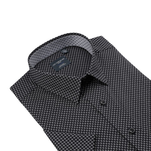 Leo Chevalier - Short Sleeve Shirt - Modern Fit - 100% Cotton - Non-iron - Big and Tall - 622372/QT