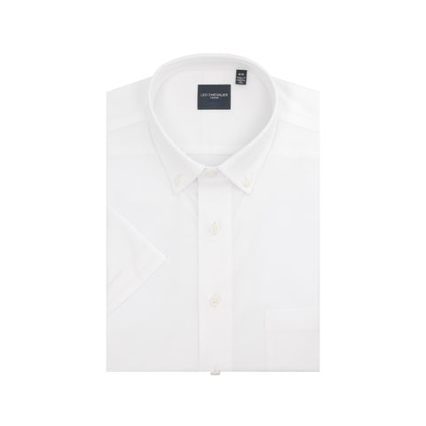 Leo Chevalier - Short Sleeve Shirt - Casual Fit - 100% Cotton Knit - Non-iron - Big and Tall - 622392/QT