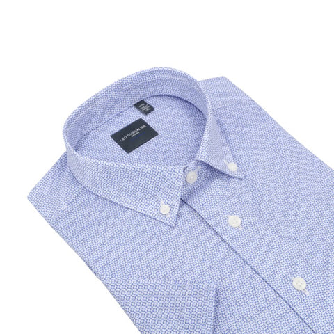 Leo Chevalier - Short Sleeve Shirt - Modern Fit - 100% Cotton - Non-iron - Big and Tall - 622396/QT