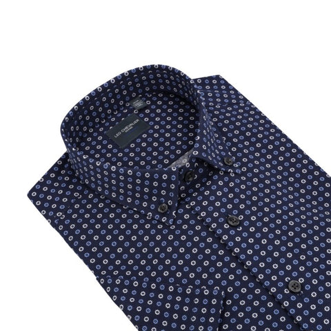 Leo Chevalier - Short Sleeve Shirt - Modern Fit - 100% Cotton - Non-iron - Big and Tall - 622397/QT
