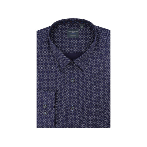 Leo Chevalier - Long Sleeve Shirt - Classic Fit - 100% Cotton - Big and Tall Fit - 623455/QT