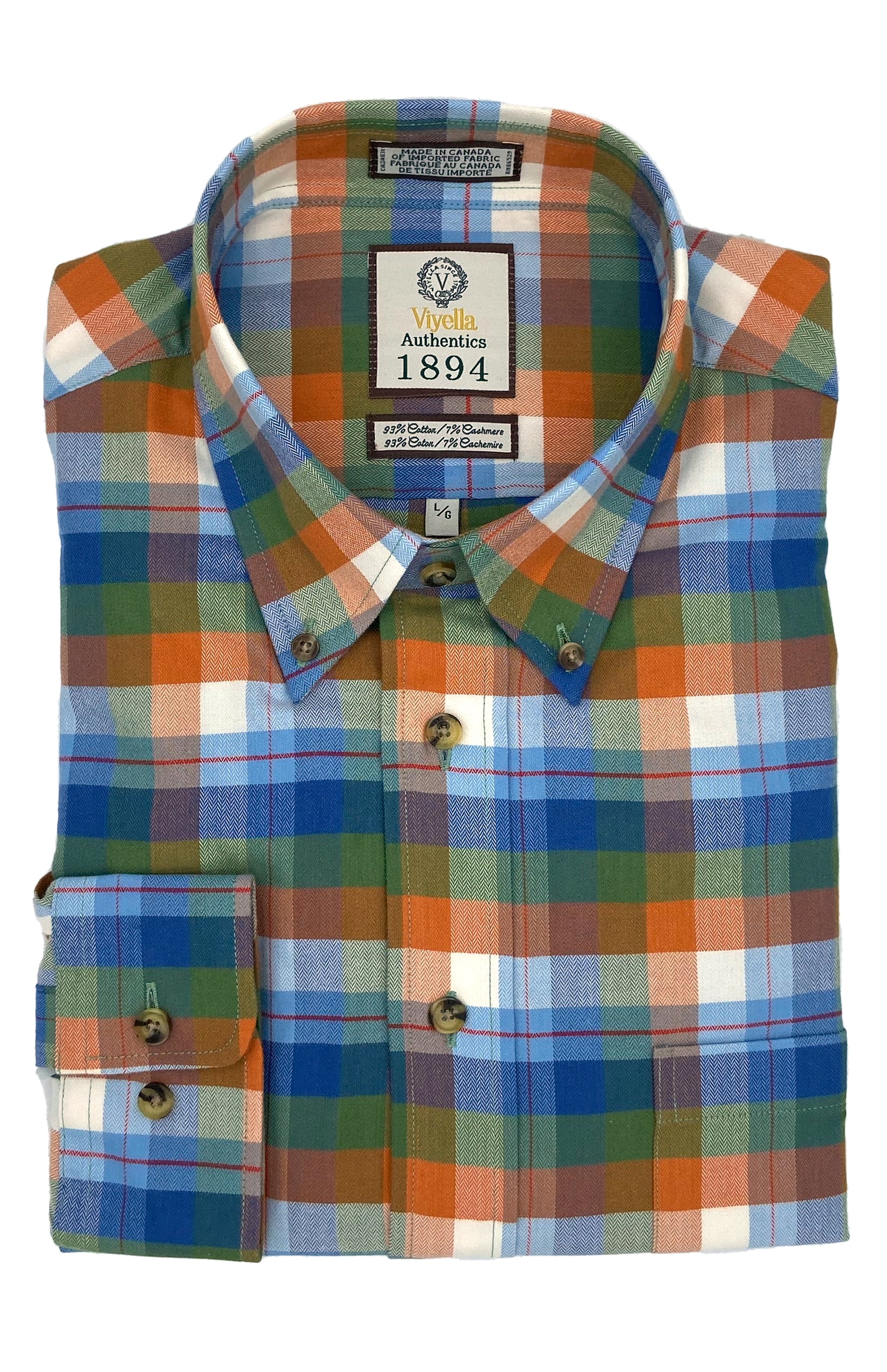 Viyella - Long Sleeve Shirt - Classic Fit - Cotton/Cashmere