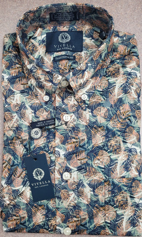 Viyella - Short Sleeve Cotton Shirt - Classic Fit - 654348- MADE IN CANADA