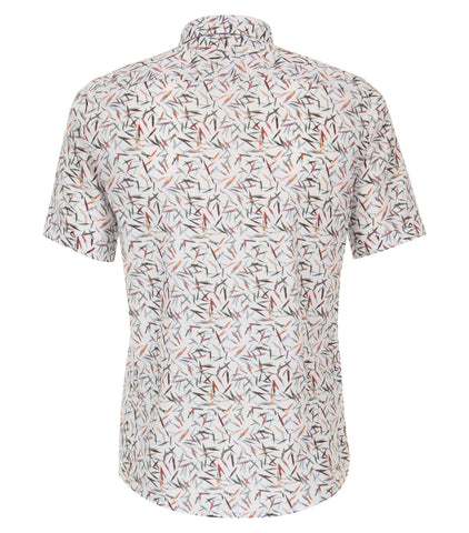 Casa Moda - Short Sleeve Shirt - Cotton/Linen Mix - Casual Fit - Short Style - 934045400 Clearance
