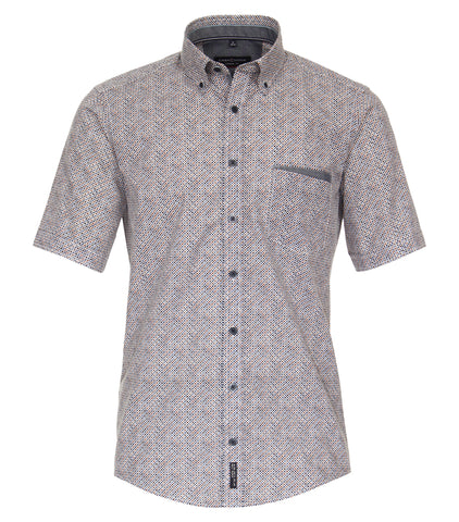 Casa Moda - Short Sleeve Cotton Shirt - Short Style - Casual Fit - 944202000