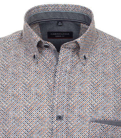 Casa Moda - Short Sleeve Cotton Shirt - Short Style - Casual Fit - 944202000