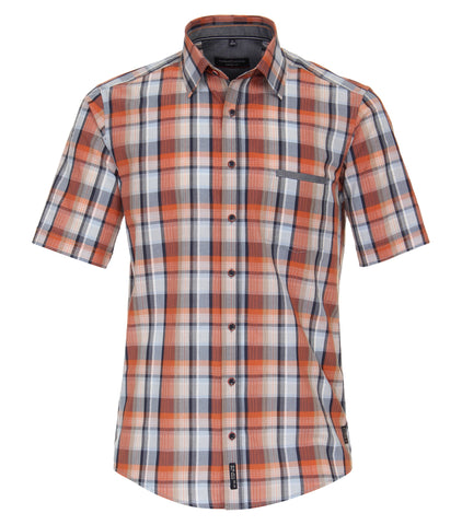 Casa Moda - Short Sleeve Cotton Shirt - Short Style - Casual Fit - 944202100