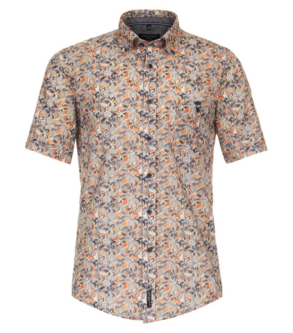 Casa Moda - Short Sleeve Cotton Shirt - Short Style - Casual Fit - 944202500