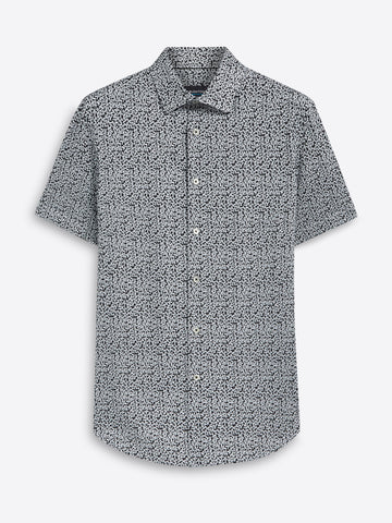 Bugatchi - Short Sleeve Modern Fit Shirt - OOOHCotton Tech - 8 way Stretch - BF9009F40