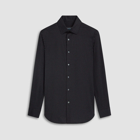 Bugatchi - Long Sleeve Modern Fit Shirt - OOOHCotton Tech - 8 way Stretch - BF9016K60