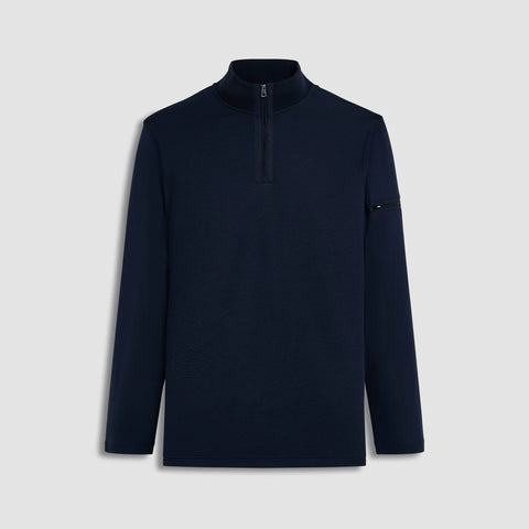 Bugatchi - Quarter Zip Mock Neck Pullover - Comfort Soft Cotton Blend - CF2401K71