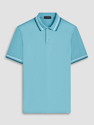 Bugatchi - Tipped Solid Polo Shirt - 100% Pima Cotton - Modern Fit - DF2050F12 Clearance