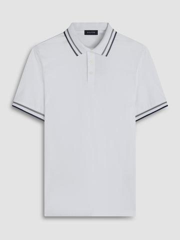 Bugatchi - Tipped Solid Polo Shirt - 100% Pima Cotton - Modern Fit - DF2050F12 Clearance