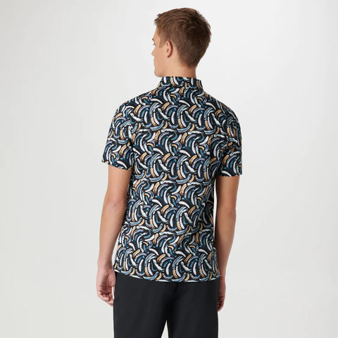Bugatchi - Hendrix Abstract Print Polo Shirt - 100% Pima Cotton - Modern Fit - DF4503F21 Clearance