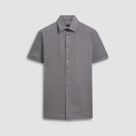 Bugatchi - Miles Short Sleeve Modern Fit Shirt - OOOHCotton Tech - 8 way Stretch - DF9002F41