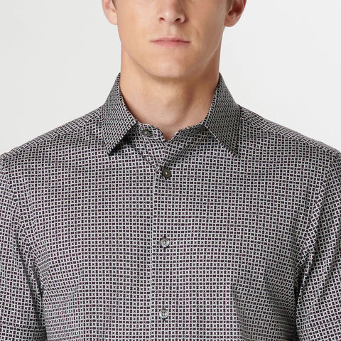 Bugatchi - Miles Short Sleeve Modern Fit Shirt - OOOHCotton Tech - 8 way Stretch - DF9002F41